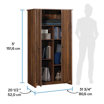 River Ranch 2-Door Storage Cabinet in Grand Walnut Finish