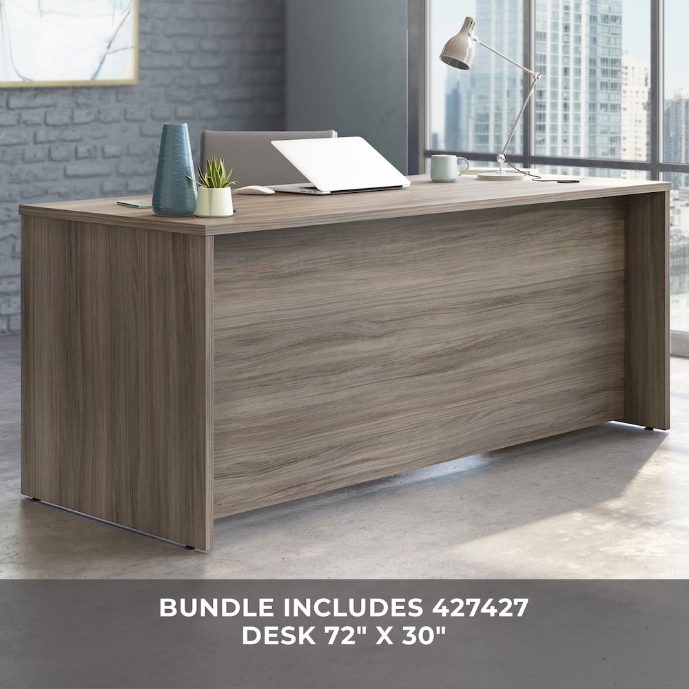 Affirm 72" x 78" L-Desk Combo, Hudson Elm Finish