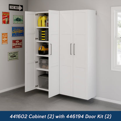 GarageCore 83" hx15 d Shelves, White Finish