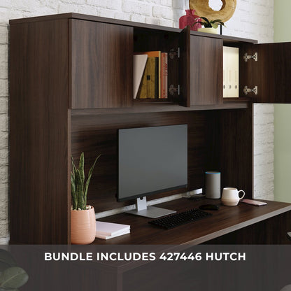 Affirm 60x30 Desk & 60" Hutch, Noble Elm Finish