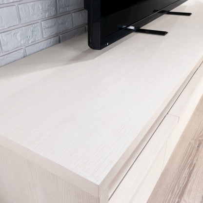 Harvey Park Large TV Credenza, for TV's up to 86", Alabaster Oak Finish