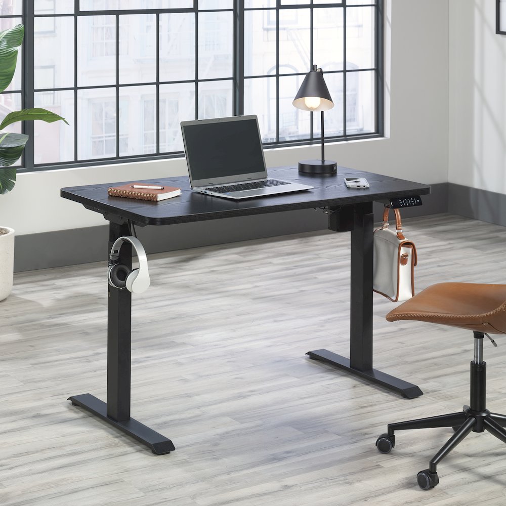 48" x 27" Electric Adjustable Height Desk, Black Finish