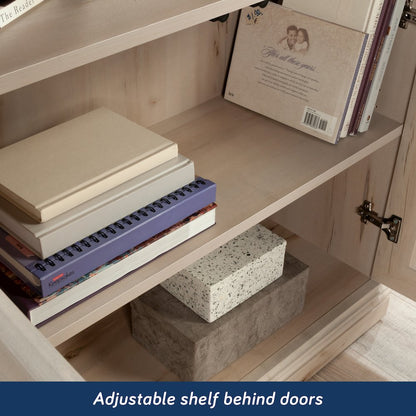 5-Shelf/Book Shelf 2-Door Bookcase, Pacific Maple Finish
