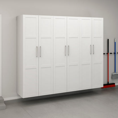 GarageCore 3 Deep Cabinets & Doors, White Finish