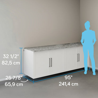 Garage Core 2 Base Cabinet Doors, White Finish