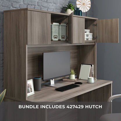 Affirm 60" Desk & 60" Hutch, Hudson Elm Finish