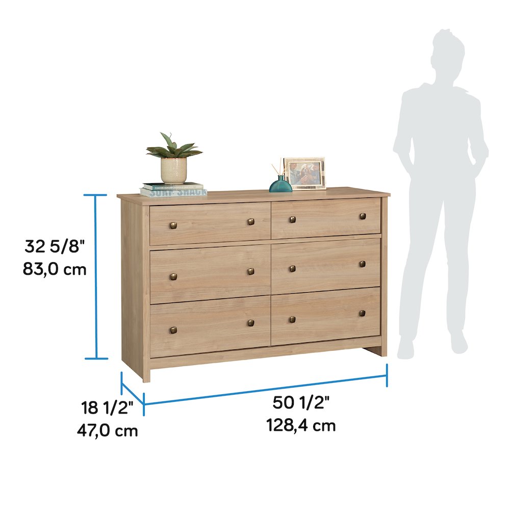River Ranch 6-Drawer Bedroom Dresser, Harvest Walnut Finish