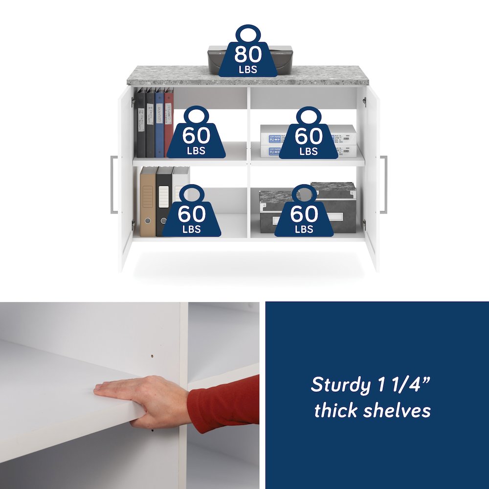 Garage Core 2 Base Cabinet Doors, White Finish