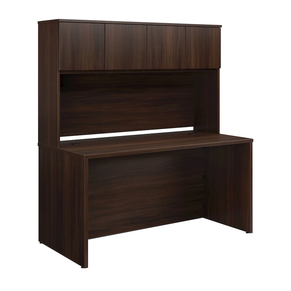 Affirm 60x30 Desk & 60" Hutch, Noble Elm Finish