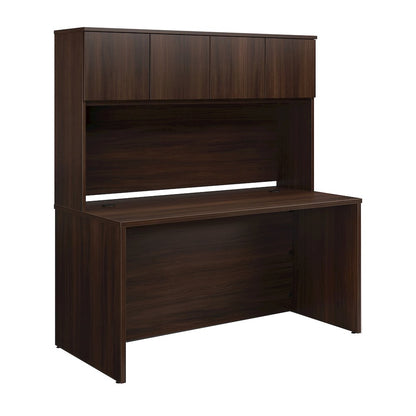 Affirm 60x30 Desk & 60" Hutch, Noble Elm Finish
