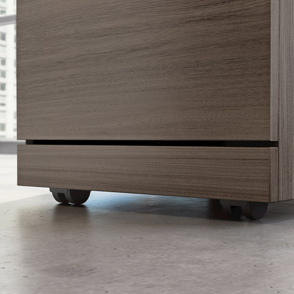 Affirm 76x24 Shell 2 Drawer Mobile Pedestal Ste, Hudson Elm Finish