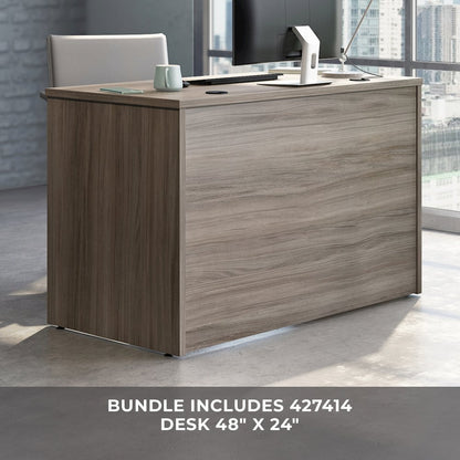 Affirm 72x24 Desk 48 Return, Hudson Elm Finish