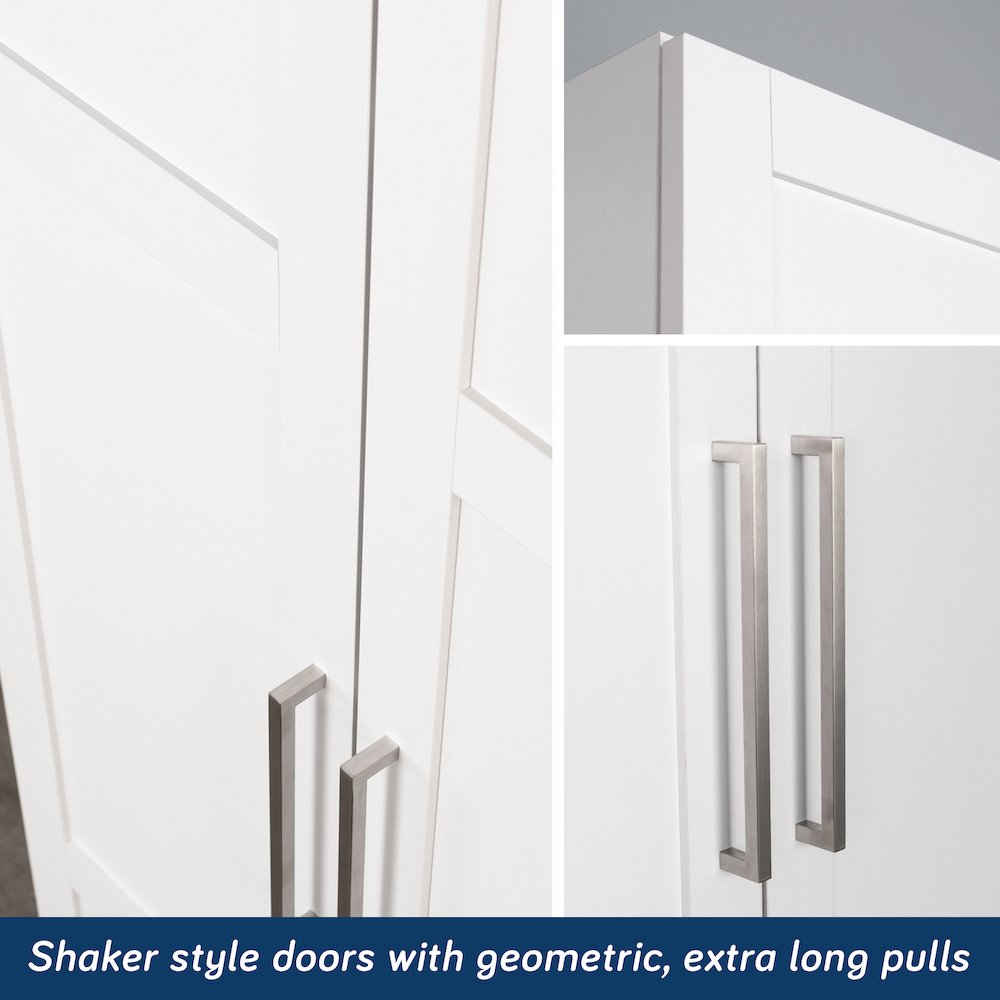 GarageCore 3 Deep Cabinets & Doors, White Finish