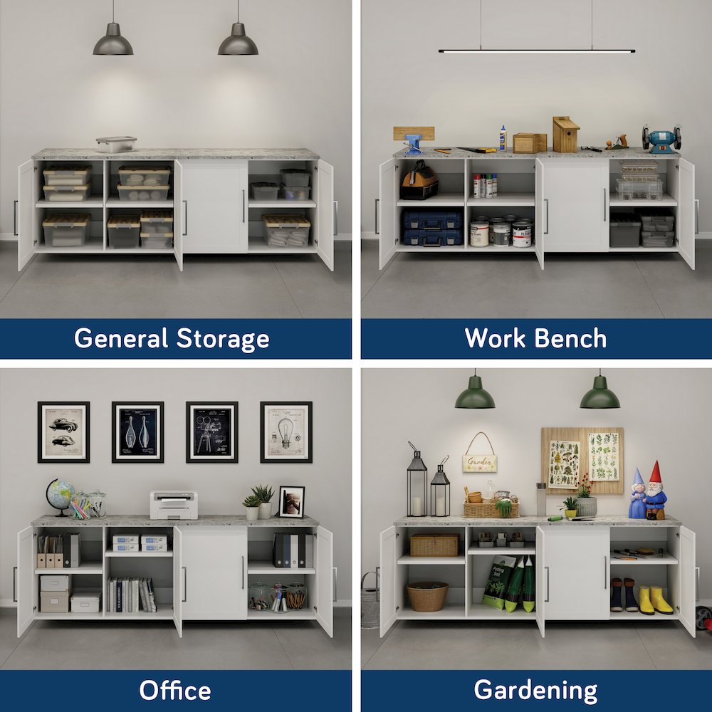 Garage Core 2 Base Cabinet Doors, White Finish