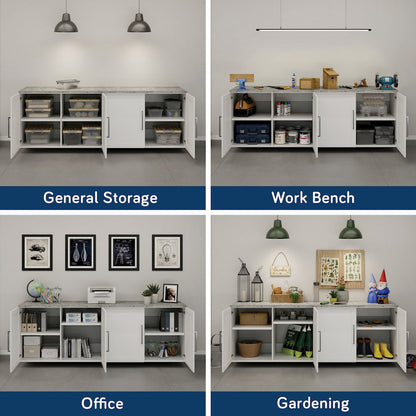 Garage Core 2 Base Cabinet Doors, White Finish