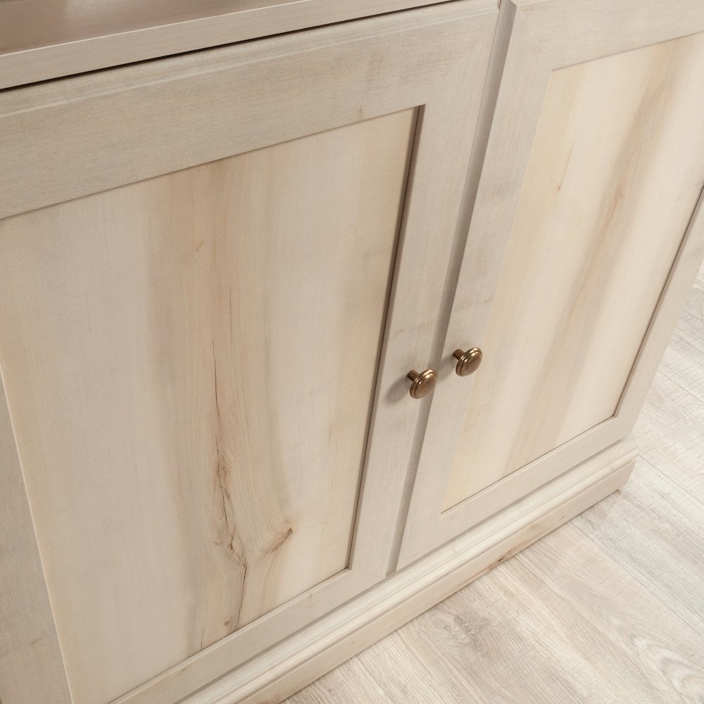 5-Shelf/Book Shelf 2-Door Bookcase, Pacific Maple Finish