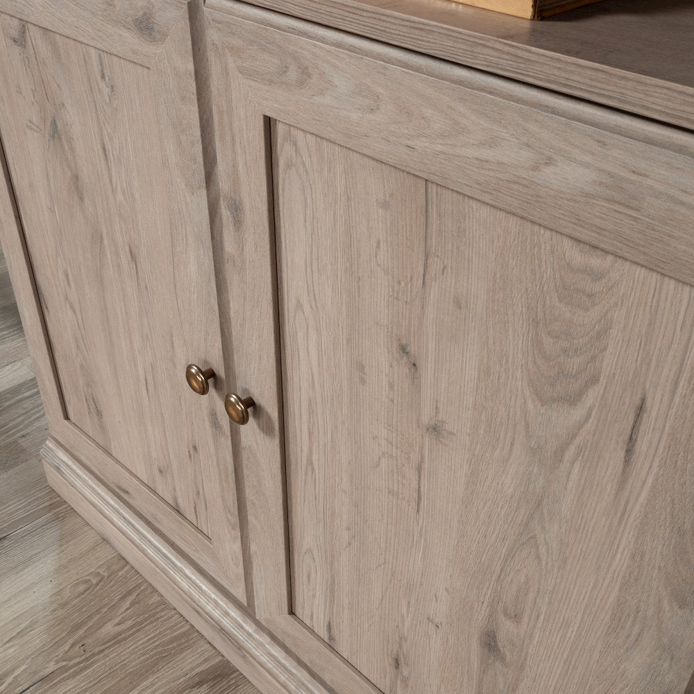 5-Shelf/Book Shelf 2-Door Bookcase, Laurel Oak Finish