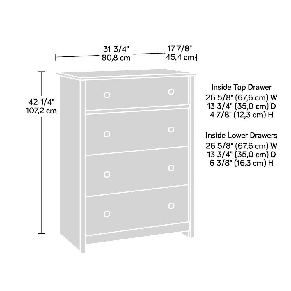 River Ranch 4-Drawer Bedroom Chest, Harvest Walnut Finish