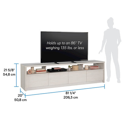 Harvey Park Large TV Credenza, for TV's up to 86", Alabaster Oak Finish