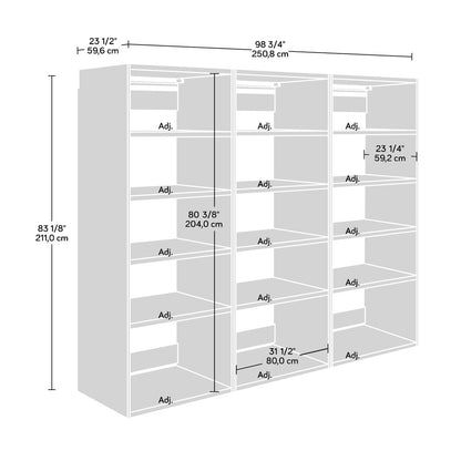 GarageCore 3 Deep Cabinets, White Finish