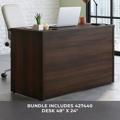 Affirm 72x24 Desk 48 Return, Noble Elm Finish