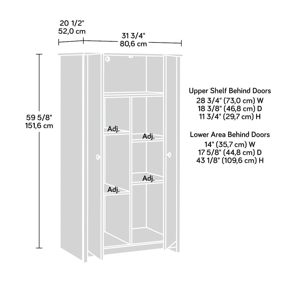 River Ranch 2-Door Storage Cabinet in Grand Walnut Finish