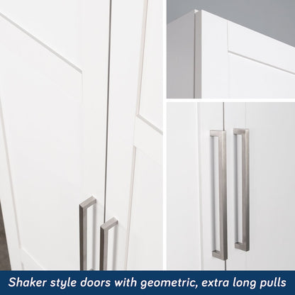 GarageCore 3 Shallow Cabinets & Doors, White Finish