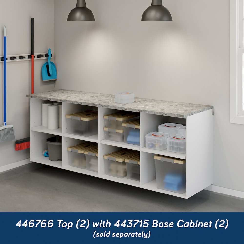 Garagecore Top for Base Cabinet, Faux Stone Finish