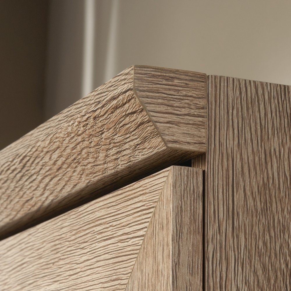 Homeplus 23"w 2-Door Cabinet Bo 3a, Brushed Oak finish