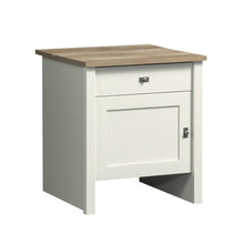 Side Table Cabinet for Living Room, Bedroom, in Soft White