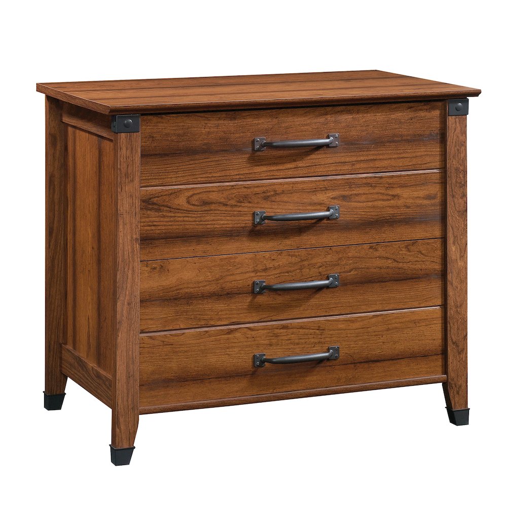 Carson Forge File Cabinet, Washington Cherry finish