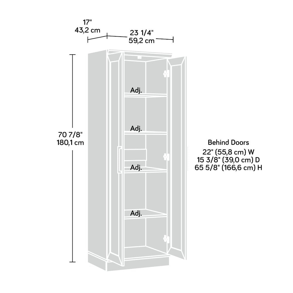 Homeplus 23"w 2-Door Cabinet Bo 3a, Brushed Oak finish