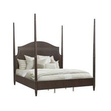 Asher Park King Poster Bed, Piano Brown Finish