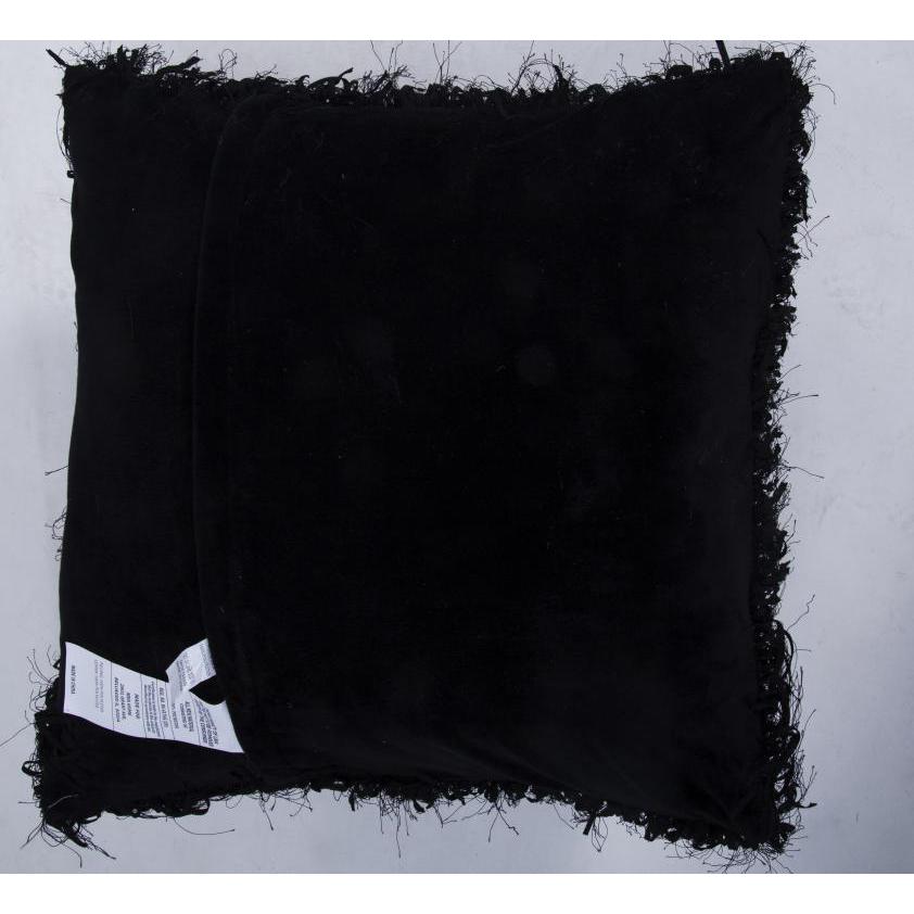SHAGGY  PILLOW BLACK 17 20" x 20"