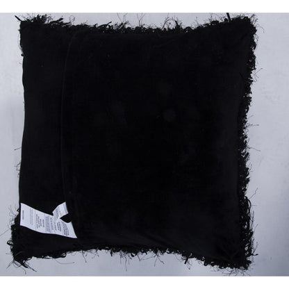 SHAGGY  PILLOW BLACK 17 20" x 20"