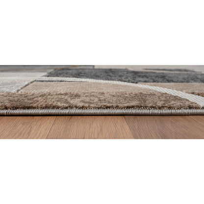 Alexia 06 Modern Abstract Area Rug – Beige, Brown & Gray