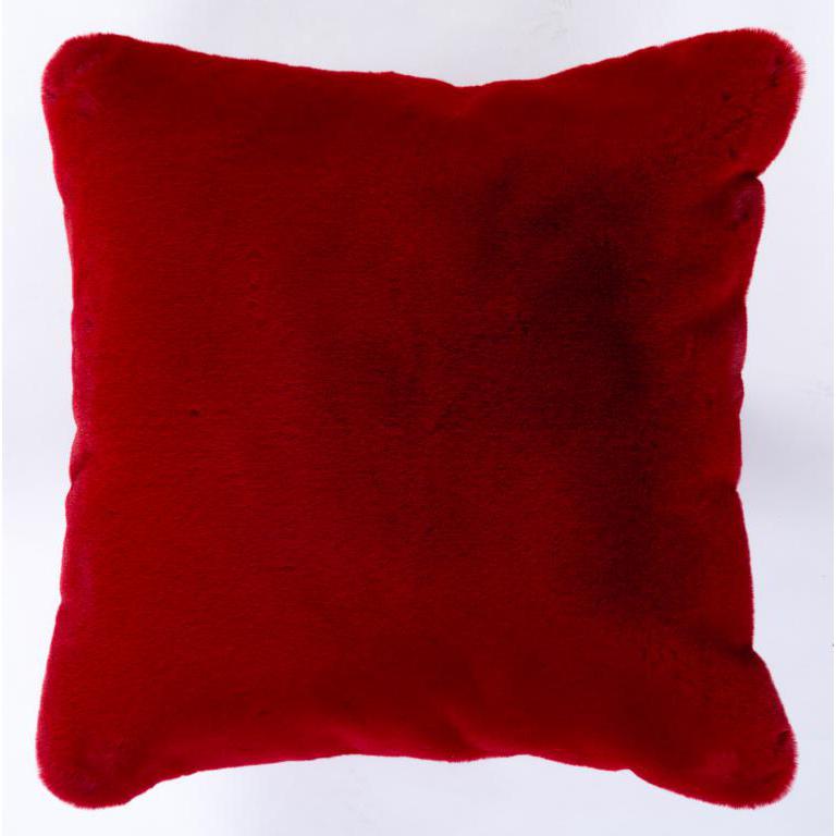 FAUX RABBIT FUR RED RB03  3'6" X 5'6"