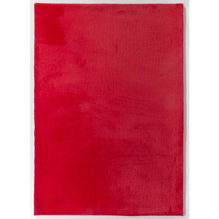 FAUX RABBIT FUR RED RB03  3'6" X 5'6"