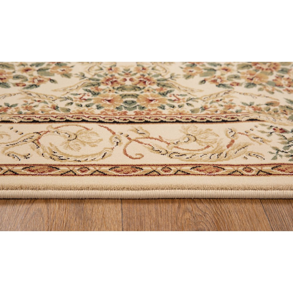 Aubusson 01 Traditional Medallion Area Rug – Beige