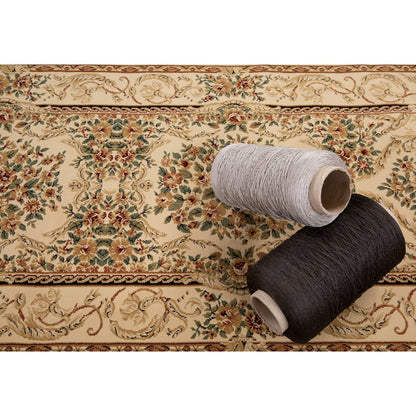 Aubusson 01 Traditional Medallion Runner Rug – Beige
