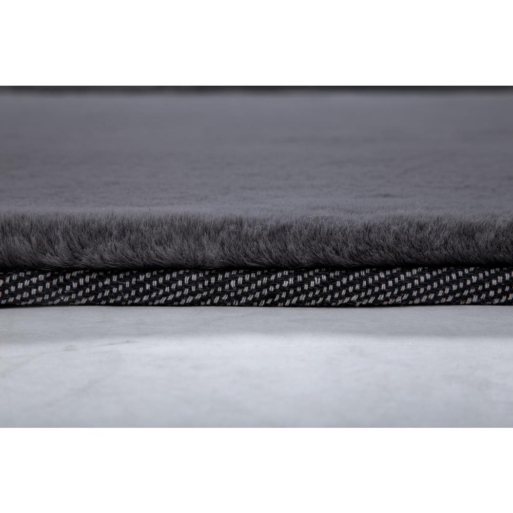 FAUX RABBIT FUR GREY  RB04 3'6" X 5'6"