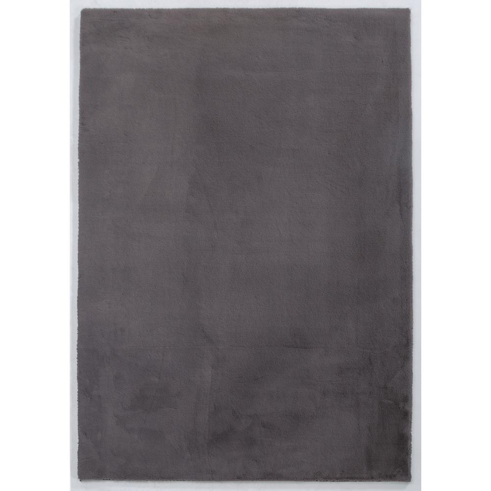 FAUX RABBIT FUR GREY  RB04 3'6" X 5'6"