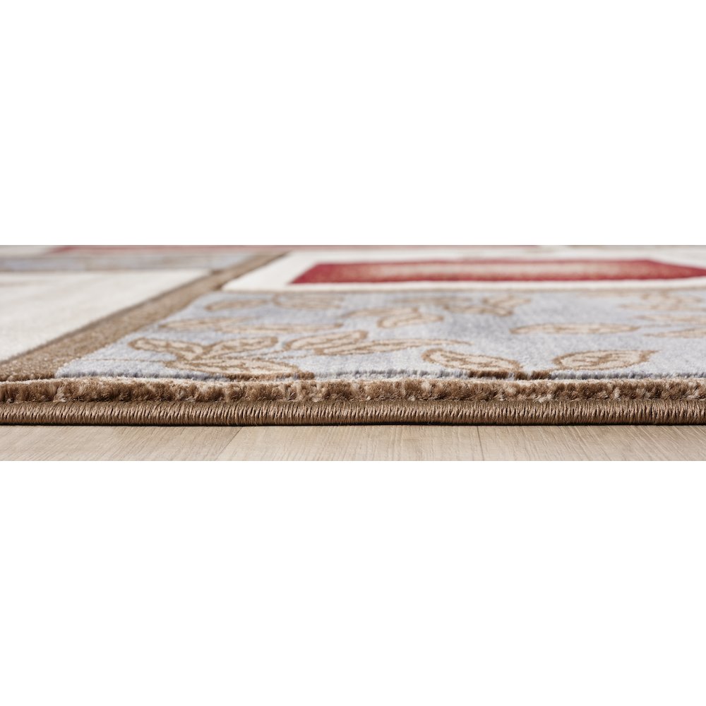 Alexia 10 Traditional Patchwork Area Rug – Red, Blue & Beige