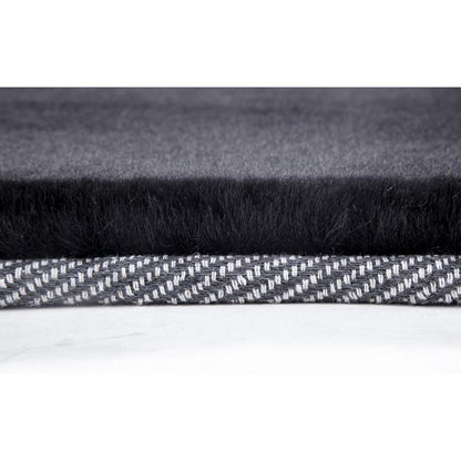FAUX RABBIT FUR BLACK  RB02 5' X 7'