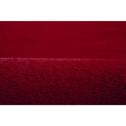 FAUX RABBIT FUR RED RB03  3'6" X 5'6"