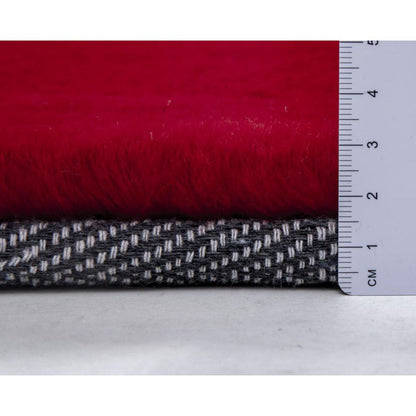 FAUX RABBIT FUR RED RB03  3'6" X 5'6"