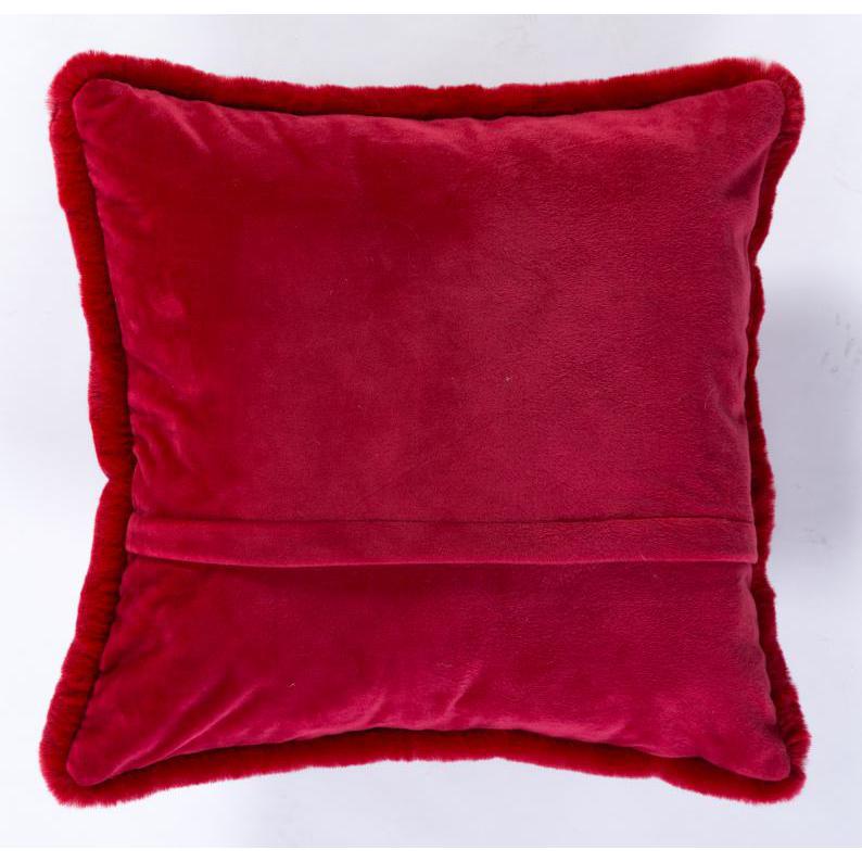 FAUX RABBIT FUR RED RB03  3'6" X 5'6"