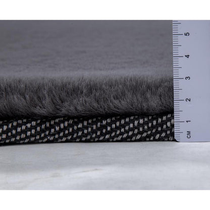 FAUX RABBIT FUR GREY  RB04 3'6" X 5'6"