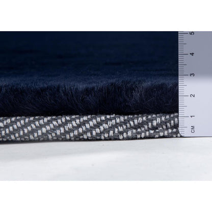 FAUX RABBIT FUR NAVY RB13  3'6" X 5'6"