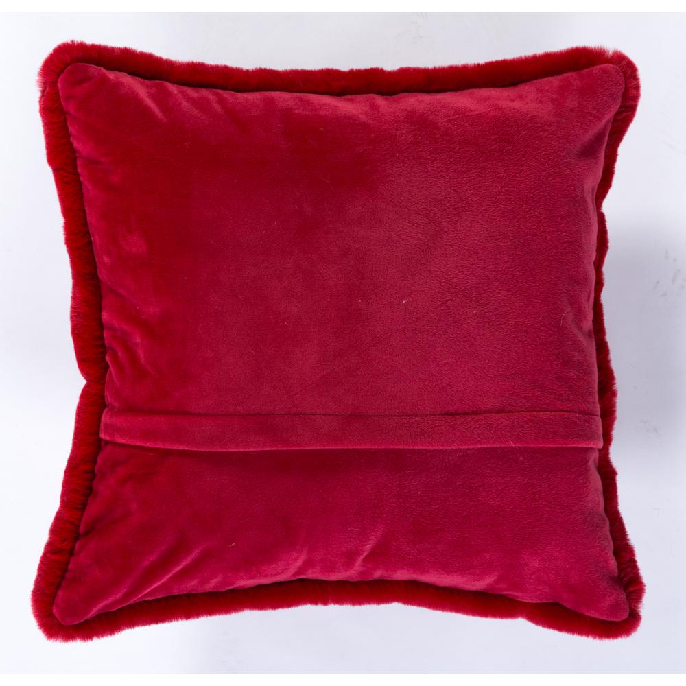 FAUX RABBIT FUR RED RB03  3'6" X 5'6"